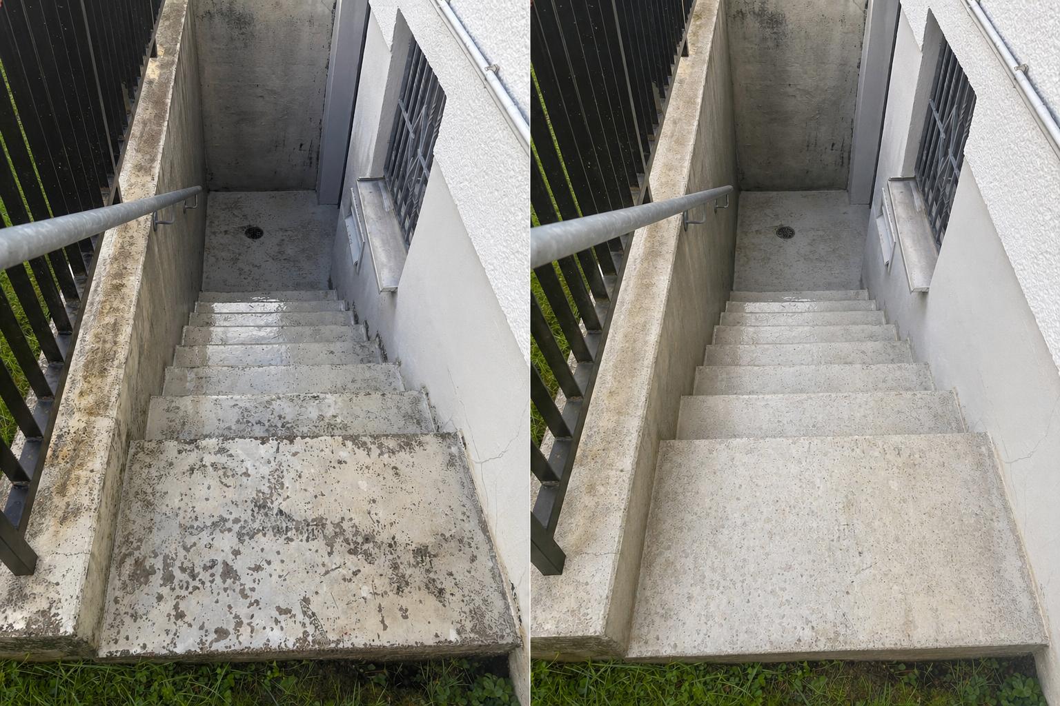 Treppenreinigung Vorher Nachher